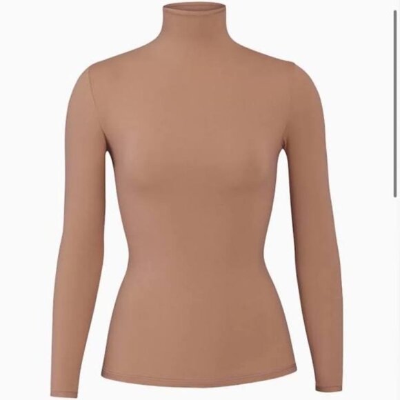 SKIMS Soft Smoothing Seamless Turtleneck NEW Sienna 2X - Picture 12 of 12
